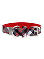 Red & White Plaid Fabric Collar
