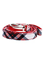 Red & White Plaid Fabric Lead