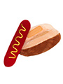 Hotdog Plush & Squeaky Dog Toy