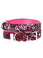 Pink Leopard Print Fabric Collar