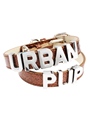 Glitter Brown Personalised Dog Collar (Chrome Letters)