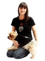 Skull & Rose GlamourGlitz Dog T-Shirt