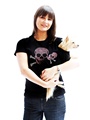 Skull & Crossbones GlamourGlitz Dog T-Shirt