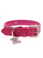Bruiser's Legally Blonde Pink Leather Diamante Collar & Diamante Bone Charm