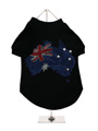 Australia Flag GlamourGlitz Dog T-Shirt