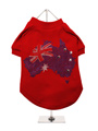 Australia Flag GlamourGlitz Dog T-Shirt