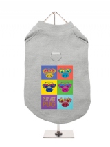 ''Pup Art: PUG'' Harness-Lined Dog T-Shirt