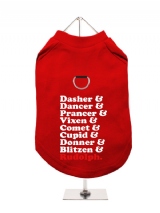 ''Christmas: Reindeer'' Harness-Lined Dog T-Shirt