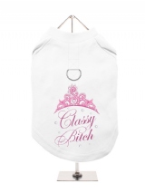 ''Classy Bitch'' Harness-Lined Dog T-Shirt