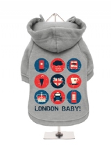 ''London Baby'' Fleece-Lined Dog Hoodie / Sweatshirt
