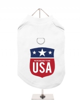 ''Made in the USA #2'' Harness-Lined Dog T-Shirt