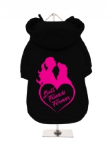 ''Best Friends Forever Heart'' Fleece-Lined Dog Hoodie / Sweatshirt