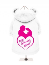 ''Who Rescued Who'' Fleece-Lined Dog Hoodie / Sweatshirt