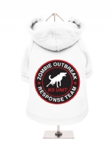 ''K9 Unit Zombie Response Team'' Fleece-Lined Dog Hoodie / Sweatshirt