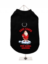 ''Christmas: Stop Global Warming'' Harness-Lined Dog T-Shirt