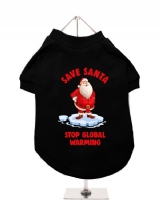 ''Christmas: Stop Global Warming'' Dog T-Shirt