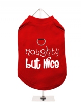''Christmas: Naughty But Nice'' Harness-Lined Dog T-Shirt