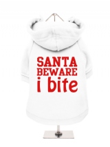 ''Christmas: Santa Beware I Bite'' Fleece-Lined Sweatshirt