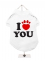 ''I Love You'' Dog T-Shirt