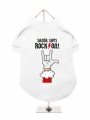 ''Christmas: Santa Says Rock On'' Dog T-Shirt