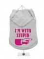 ''Im With Stupid'' Dog Hoodie